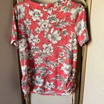 Erika  Red Floral Blouse with gathered sides medium Photo 9