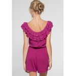 French Connection Sonata Romper 8 NWT Silk Summer Berry Ruffles Dressy Cocktail Photo 8