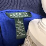 Ralph Lauren  Nautical Stripe Knit Pullover Cotton Sweater Size L Blue White Photo 5