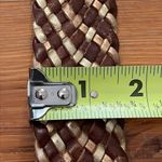 American Eagle  Brown Metallic Gold Braided Leather Belt Womens Size S / M Photo 5
