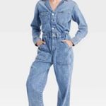 Universal Threads Universal Thread Women's Long Sleeve Utility Baggy Denim Jumpsuit - 4 NWT Photo 0