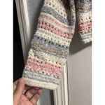 Francesca's  Blue Rain Sweater Womens XS Colored Cropped Long Sleeve Knit Top Photo 1