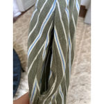 Maurice's  Smocked Maxi Dress Puff Sleeve Green White Stripe Boho Cottagecore XXL Photo 4