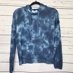 FOR THE REPUBLIC NWT Blue Tye Dye Hoodie Sweater Top Size Small Photo 2