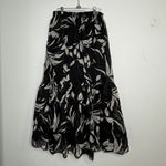 Banana Republic  Black Floral Maxi Skirt Small Photo 1