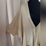 Lilly Pulitzer  Women’s Medium Gold Metallic Open Cardigan Photo 1