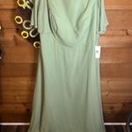 NWT Babaroni Yvette Bridesmaid Mother Bride Dusty Sage Green Flutter Maxi Dress Size 24 Photo 7