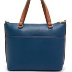 Anne Klein | Navy/Brown Alex Varsity Satchel w/ID holder Photo 2