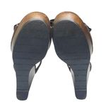 via spiga new ❤︎ Wood Platform Bow Strappy Sandals ❤︎ Chocolate Suede ❤︎ 10.5M Photo 10