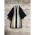 Toms  Margo Espadrille Wedge Slide Sandals Women's Size 10 Black White Shoes Photo 5