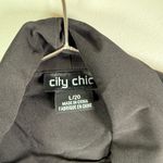 City Chic Black Sheer Open Front Blazer Jacket Photo 6