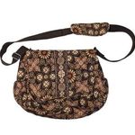Vera Bradley Canyon Diaper Bag Messenger Brown Paisley Changing Pad Baby Floral Photo 0
