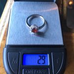 Natural Hessonite Garnet Sterling Silver Ring Size 9 Red Photo 7