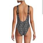Calvin Klein Women's Black and White One-Piece Swimsuit - Size Medium Photo 2