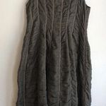 Shack Inc. dress Steampunk Lagenlook Silk Olive Green Large Vintage peasant Brown Photo 0