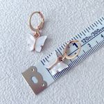 Lulus White butterfly mini hoop earrings Photo 2