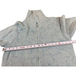 VTG Stitches In Time Women’s M Blue Floral Embroidered Zip Up Cardigan Sweater Size M Photo 7