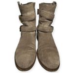 Kate Spade  Women’s Size 6.5 Taupe Mousse Suede Sabina Bow Back Combat Boots Photo 3