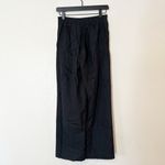 Madewell  Pants‎ Womens Pull-On Straight Drapey Twill Linen Blend Black XXS NEW Photo 6