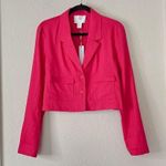 House of Harlow  Linen Blend Blazer in Pink NEW Size Medium Photo 0