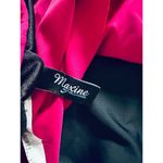 Vintage 80s Strapless One Piece Swimsuit Pink Size 16 Flattering Ruffle skirt Photo 3