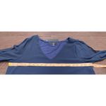 Lulus NWT Classic Romantic Semi-Formal Flowy Chiffon Navy Cocktail Dress Large Photo 5