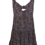 Angie  Lavender Floral Sleeveless Dress with Twist Bow Detail Back Mini Size S Photo 0