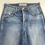 AMO Babe Rosebowl Jeans Women's Size 26 High Rise Distressed Cropped Denim Blue Photo 7