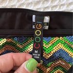 COOGI VINTAGE  chevron‎ sequin bikini bottoms SIZE MEDIUM side tie Y2K Photo 10