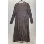 LuLaRoe Women's Brown Striped Open Front Cardigan Long Sleeve Thin Sweater Small Photo 1