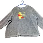 Disney Winnie the Pooh "Ok But First Hunny" Sherpa Sweatshirt Womens 3X Cozy Photo 1