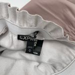EXPRESS  Skirt Size Medium Faux Leather Taupe Pink NWT Cinch Waist Pull On Pocket Photo 3