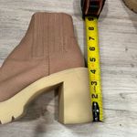 Dolce Vita Caster Cafe Canvas Chelsea Ankle Boot Lug Sole Size 6.5 Beige Tan Photo 7