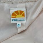 C&C California  Womens Beige Sherpa Coat Cozy Plush Jacket Medium Photo 4