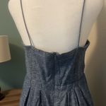 Madewell  Chambray Tie Front Cut Out Cami Dress Size 8 Photo 4