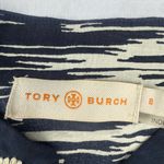 Tory Burch Navy and Cream Patterned Top Photo 1
