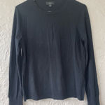 J.Crew  classic black 100% Merino Wool scoop neck pullover sweater; size L Photo 0