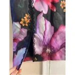 Marchessa notte black satin lace detail floral‎ print skirt Sz 4 Photo 2