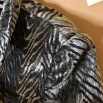 Giancarlo Ferrari Vintage‎ Faux Chinchilla Fur Zip Jacket Silver Black Size 6 Gray Photo 5