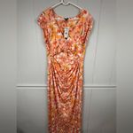 NWT AFRM Anthropologie Lizette Coral Floral Cutout Slinky Maxi Dress 2X Boho Orange Photo 5