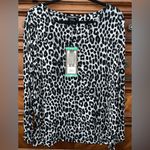 Mario Serrani NWT!  Women’s Tunic Gray Leopard Photo 2