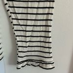 Kaileigh Women's Ruffle Neck Black Stripe Long Sleeve Knit Blouse L Large NWOT Photo 3