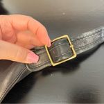 Coach Vintage 1996 medium sized duffle bag with zipper closure, black leather Photo 5