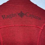 Spirit U Red “Ragin’ Cajuns” Heavy Cotton Blend Waterfall Cardigan Jacket Med Photo 5