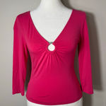 EXPRESS Y2K Barbie Pink Keyhole Top Size XS Photo 0