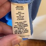 Soft Surroundings Soft Surroundings Blue Reversible Button-Back Cotton Sweater Size Medium Photo 3