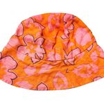 Faithfull the Brand Faithful the Brand Paraiso Floral Print Linen Bucket Hat Pink Orange Summer Boho Photo 5