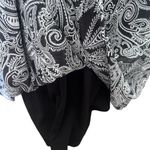 Robbie Bee Maxi Dress Sz XXL Black White Paisley Sleeveless Tie Belt Lined Boho Photo 13