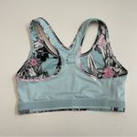 Nike  Sports Bra Dri Fit Racerback Floral Logo Athletic Blue Pink White Black Photo 6