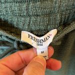 Matching Set Green Textured Knit Long Sleeve Top Drawstring Pants Size M Photo 7